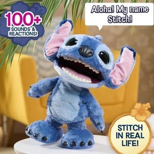 Stitch Plush Interactive Battery Toy Talks, Dances
